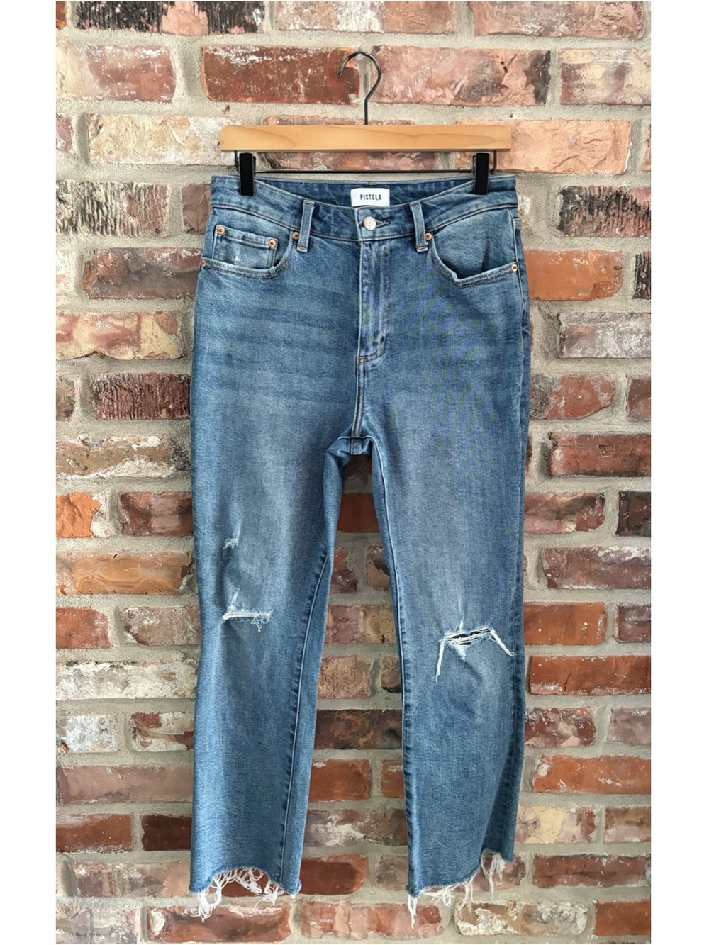 Pistola High Rise Ankle Straight Jeans, 28